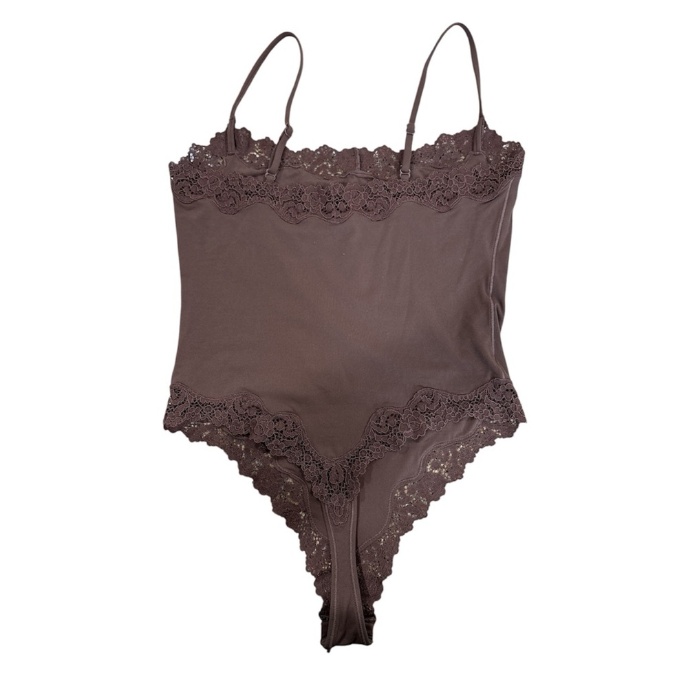 Skims FITS EVERYBODY LACE CAMISOLE CAMI BODYSUIT Brown Medium - Picture 2 of 2